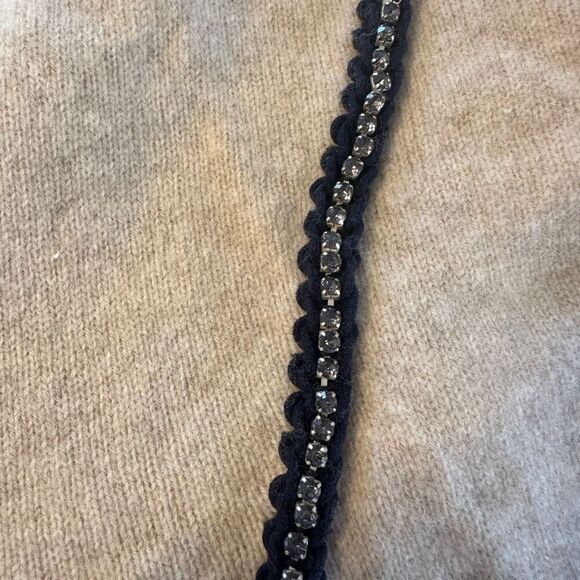 J. Crew tan wool sweater with jeweled accents - Picture 6 of 7